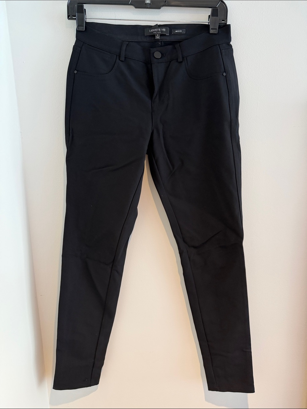 Lafayette 148 New York Black Slim Stretch Chinos